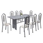 Conjunto De Mesa 180x75cm Tampo Granito Com 8 Cadeiras Bianca