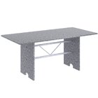 Conjunto De Mesa 180x75cm Tampo Granito Com 8 Cadeiras Lavíne
