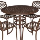 Conjunto De Mesa 4 Cadeiras Faveni Com Ombrelone E 2 Mini Esp