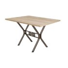 Conjunto De Mesa 4 Cadeiras Karina  Bronze/linho Bege
