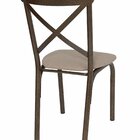 Conjunto De Mesa 4 Cadeiras Karina  Bronze/linho Bege