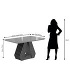 Conjunto De Mesa Ágata 130 Cm Com 4 Cadeiras Tais Com Moldura
