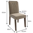 Conjunto De Mesa Agata 130cm Com 4 Cadeiras Nicole Cimol Marr