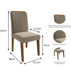 Conjunto De Mesa Alana 1,30cm Para Sala De Jantar Com 4 Cadei