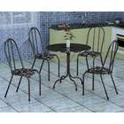 Conjunto De Mesa Alicante Com 4 Cadeiras Alicante Preto Prata