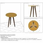 Conjunto De Mesa Amarante Madeira Rústica