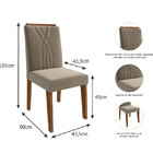 Conjunto De Mesa Ana 1,30 Para Sala De Jantar Com 4 Cadeiras