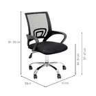 Conjunto De Mesa Badesh Branca Com Cadeira De Escritório Secr