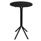 Conjunto De Mesa Bistrô Alta Preto Com 2 Banquetas Assento Ve