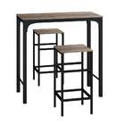 Conjunto De Mesa Bistrô Com 2 Banquetas Córdoba Amêndoa E Pre