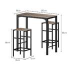 Conjunto De Mesa Bistrô Com 2 Banquetas Córdoba Amêndoa E Pre