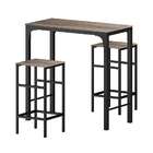 Conjunto De Mesa Bistrô Com 2 Banquetas Córdoba Amêndoa E Pre