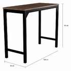 Conjunto De Mesa Bistrô Com 2 Banquetas Media Luna Marrom E P