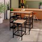 Conjunto De Mesa Bistrô E 2 Bancos Wooden Carvalho E Preto
