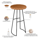 Conjunto De Mesa Bistrô Ravi Com 04 Banquetas Em Madeira Maci