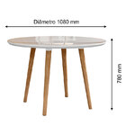 Conjunto De Mesa C/ Tampo De Vidro Turmalina E 4 Cadeiras Dia