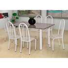 Conjunto De Mesa Carla Com 6 Cadeiras Branca Rattan
