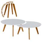 Conjunto De Mesa Centro Classic Luna - Branco Acetinado