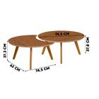 Conjunto De Mesa Centro Classic Luna - Freijó