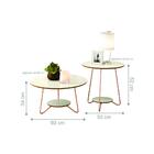 Conjunto De Mesa Centro E Lateral Back Off White Freijo