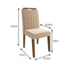 Conjunto De Mesa Clara 130cm Com 4 Cadeiras Paola Cimol Savan