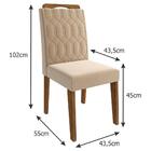 Conjunto De Mesa Clara 130cm Com 4 Cadeiras Paola Cimol Savan