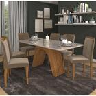 Conjunto De Mesa Clara 180cm Com 6 Cadeiras Laura Cimol Savan