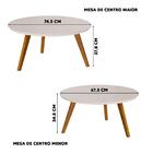 Conjunto De Mesa Classic Centro Redonda - Off White