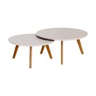 Conjunto De Mesa Classic Centro Redonda - Off White