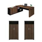 Conjunto De Mesa Com 2 Armários De Escritório Executivo 5 Pt