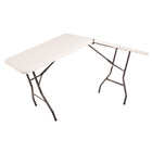 Conjunto de Mesa com 2 Bancos Aço Bertioga dobrável Branco