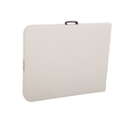 Conjunto de Mesa com 2 Bancos Aço Bertioga dobrável Branco