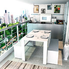 Conjunto De Mesa Com 2 Bancos Con3600-appunto - Branco