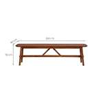 Conjunto De Mesa Com 2 Bancos De Jantar Famille Amêndoa Rusti