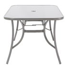 Conjunto de Mesa com 2 Cadeiras 1 Banco e 1 Ombrelone Alma Cinza Naterial