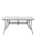 Conjunto de Mesa com 2 Cadeiras 1 Banco e 1 Ombrelone Alma Cinza Naterial