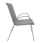 Conjunto de Mesa com 2 Cadeiras 1 Banco e 1 Ombrelone Alma Cinza Naterial