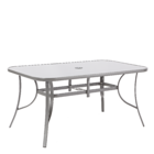Conjunto de Mesa com 2 Cadeiras 1 Banco e 1 Ombrelone Alma Cinza Naterial