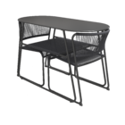 Conjunto de Mesa com 2 Cadeiras Aço Duo Cinza Naterial