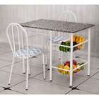 Conjunto De Mesa Com 2 Cadeiras Alice Estampa Capitonê