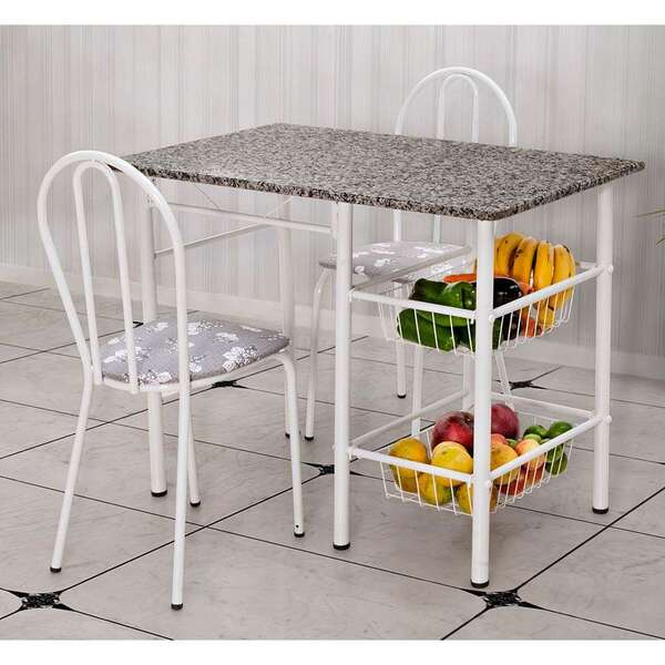 Conjunto De Mesa Com 2 Cadeiras Alice Iguatemi Branco