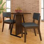 Conjunto De Mesa Com 2 Cadeiras Arkansas Imbuia/cinza - M. Ar