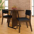Conjunto De Mesa Com 2 Cadeiras Arkansas Imbuia/preto - M. Ar