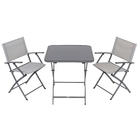 Conjunto de Mesa 70x70cm com 2 cadeiras Emys branca Naterial