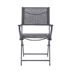 Conjunto de Mesa 60x60cm com 2 cadeiras Emys cinza Naterial