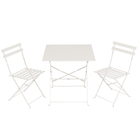 Conjunto de 70x70cm Mesa com 2 cadeiras Flora Origami Bege Naterial