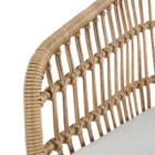 Conjunto de Mesa com 2 Cadeiras aço e rattan Timea Naterial