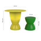 Conjunto De Mesa Com 4 Bancos Kids Amarelo