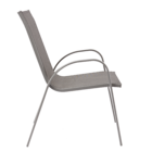 Conjunto de Mesa com 4 Cadeiras Aço e 1 Ombrelone Alma Cinza Naterial