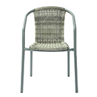 Conjunto de Mesa com 4 Cadeiras Aço e Rattan Elia Naterial